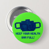 健康保バーフルピクセルマスク 缶バッジ (正面&裏面)