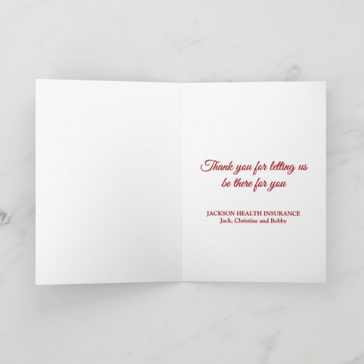 健康保険おもしろいクリスマスカード シーズンカード (内部)