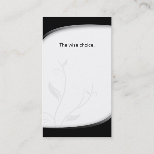 健康保険の名刺の白黒 名刺 (正面)