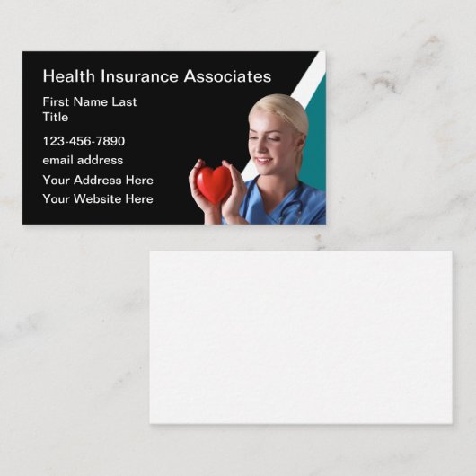 健康保険テーマ名刺 名刺 (正面/裏面)