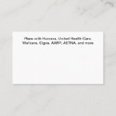 健康保険代理店名刺フォトスタイル 名刺 (裏面)