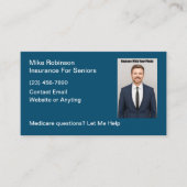 健康保険代理店名刺フォトスタイル 名刺 (正面)