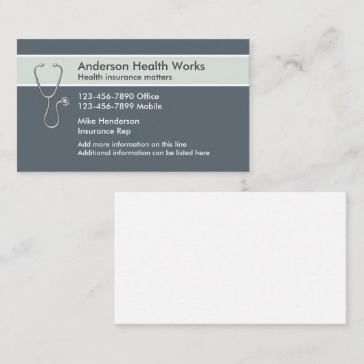 健康保険Rep 名刺 (正面/裏面)