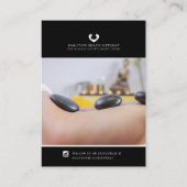 健康写真のプロモーションを黒で繰り返します。 名刺 (裏面)