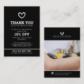 健康写真のプロモーションを黒で繰り返します。 名刺 (正面/裏面)