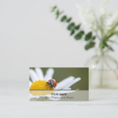 健康前向きな幸福のラッキーなラディバグ 名刺 (スタンド正面)