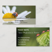 健康前向きな幸福のラッキーなラディバグ 名刺 (正面/裏面)