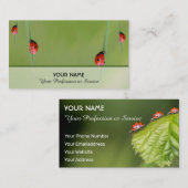 健康前向きな幸福のラッキーなラディバグ 名刺 (正面/裏面)