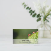 健康前向きな幸福のラッキーなラディバグ 名刺 (スタンド正面)