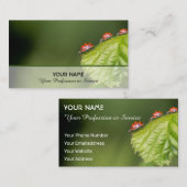 健康前向きな幸福のラッキーなラディバグ 名刺 (正面/裏面)