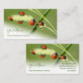 健康前向きな幸福のラッキーなラディバグ 名刺 (正面/裏面)