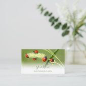 健康前向き福祉バスのラッキーなラディバグ 名刺 (スタンド正面)