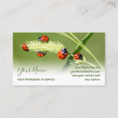 健康前向き福祉バスのラッキーなラディバグ 名刺 (裏面)