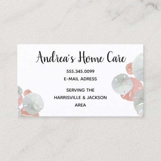 健康労働者ホーム気にサンドドル 名刺 (正面)