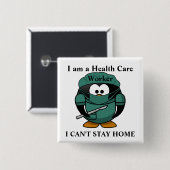 健康労気に働者 缶バッジ (正面&裏面)