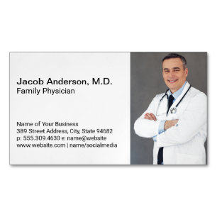 健康労気に働者 Medical Doctorテンプレート マグネット名刺