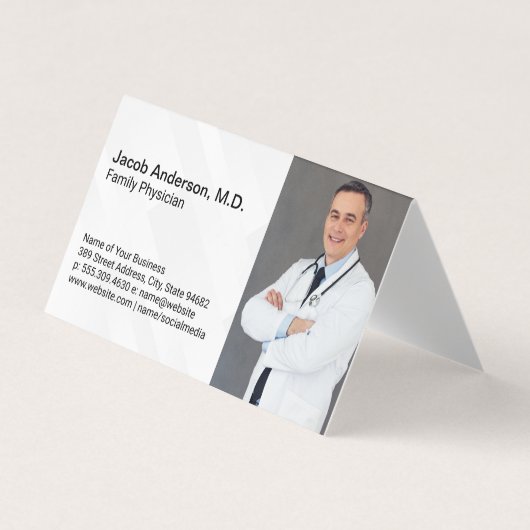 健康労気に働者 Medical Doctorテンプレート 名刺 (正面)