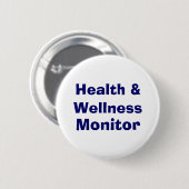 健康及び健康のモニター 缶バッジ (正面&裏面)