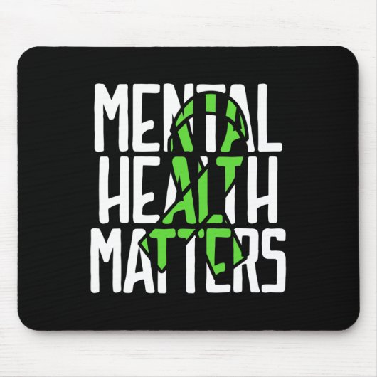 健康問題がスティグマと闘うメンタルヘルスの意識 マウスパッド (正面)