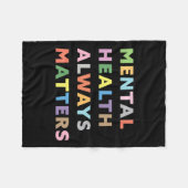健康問題セラピーカウンセリング待ち フリースブランケット (正面(横))