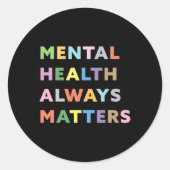 健康問題セラピーカウンセリング待ち ラウンドシール (正面)