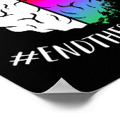 健康問題ハッピーエンドスティグマ認識度図 ポスター (角)