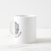 健康問題人間の脳の花の健康が待っている コーヒーマグカップ (正面左)