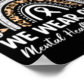 健康問題私たちは衣服グリーンメンタルヘルス警告 ポスター (角)