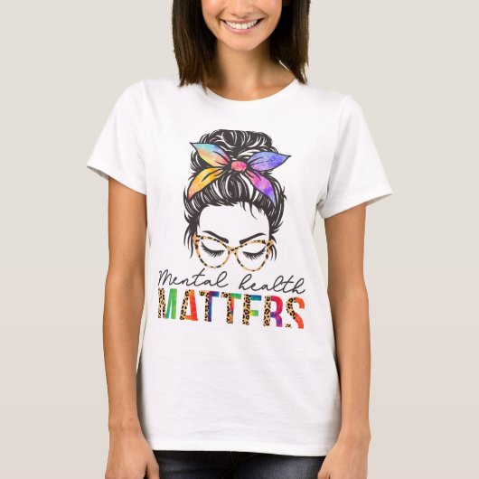 健康問題脳の病気メンタルヘルス障害 Tシャツ (正面)