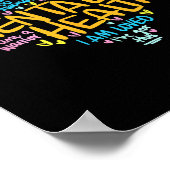 健康問題認識度ハート母の日 ポスター (角)