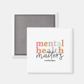 健康問題認識度レトロ心理学者女性 マグネット (正面/裏面)