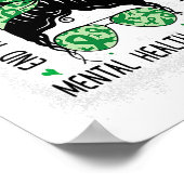 健康問題Messy Bunメンタルヘルス認識度 ポスター (角)