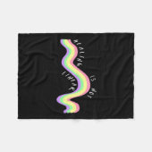 健康引用文ヒーリングはリニアレインボーではない フリースブランケット (正面(横))