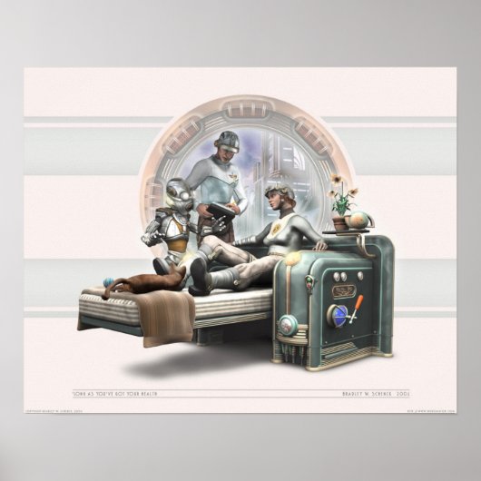 「健康得なら(20x16」) ポスター (正面)