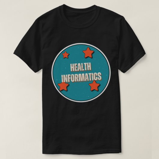 健康情報学 Tシャツ (デザイン正面)