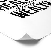 健康感動的引用文黒タイポグラフィ ポスター (角)