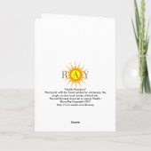 健康手のプリント カード (裏面)