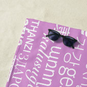 健康文字数々の言語単語ビーチタオル ビーチタオル (インサイチュ)