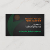 健康栄養物およびフィットネスのコーチ 名刺 (裏面)