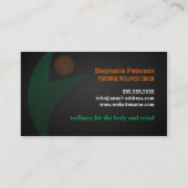 健康栄養物およびフィットネスのコーチ 名刺 (裏面)