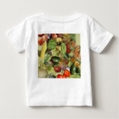 健康栄養野菜の果物 ベビーTシャツ (裏面)