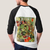 健康栄養野菜の果物 Tシャツ (裏面)