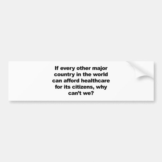 健康気になぜダメなの? バンパーステッカー (正面)