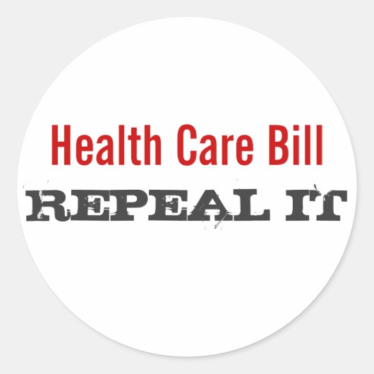 健康気に法案 – ITを廃止 ラウンドシール (正面)