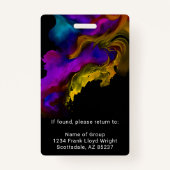 健康生登録気にナースの写真ID バッジ (裏面)