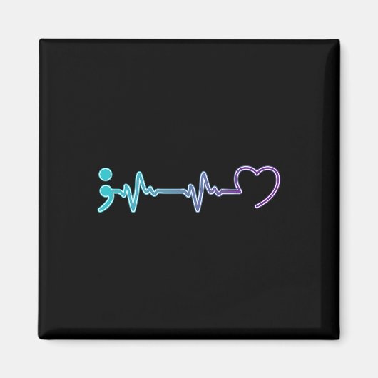 健康疾病心拍自殺予防 マグネット (正面)