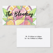 健康的なブレンドスムージー | 果実イラスト 名刺 (正面/裏面)