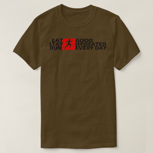 健康的な人生のスローガン Tシャツ (デザイン正面)