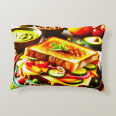 健康的な出会い寛大な：グリルチーズの喜び アクセントクッション (裏面)