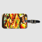 健康的な出会い寛大な：グリルチーズの喜び ラゲッジタグ (正面横)
